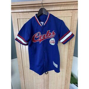True Fan Boys Chicago Cubs Lee #25 Blue Short Sleeve Jersey Size Large